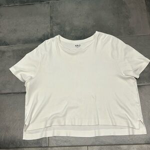 ABLE Women’s Maria Boxy T. White. Size XXL.